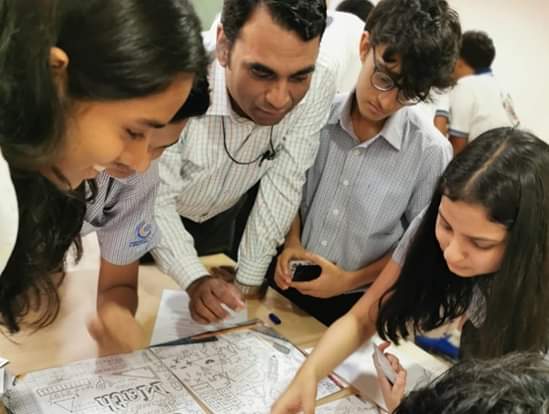 DaisMumbai's tweet photo. Exciting MATHERON at #DAIS: Excellent creativity and gamesmanship of Grade 8 and 9 students was displayed by students. 
This is very ingenious use of mathematical concepts ion designing these games vedios was highly  approciated by staff and peers. #playfulmathlearning https://t.co/ASKMYNF4ko