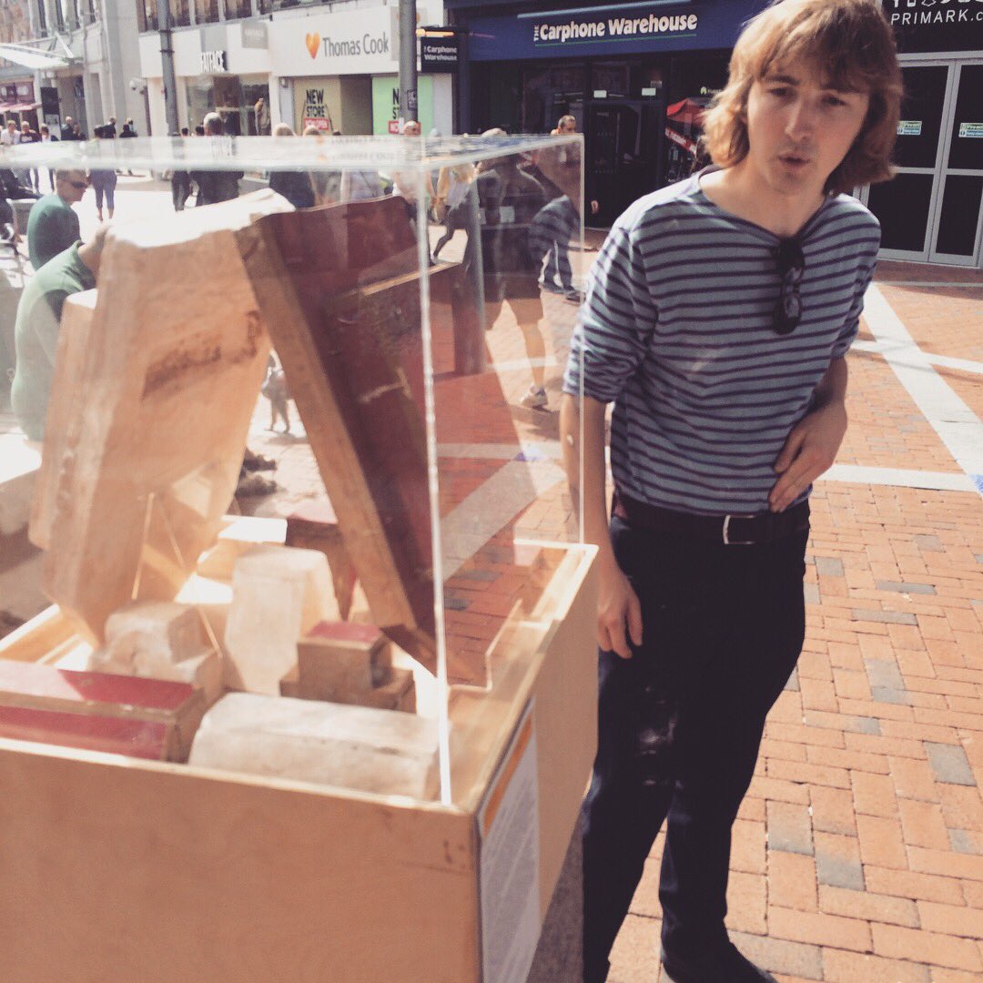 wearestash's tweet image. James Allen presenting his work ‘Regression’ at the Micro Gallery in Broad St. today from 10-1pm