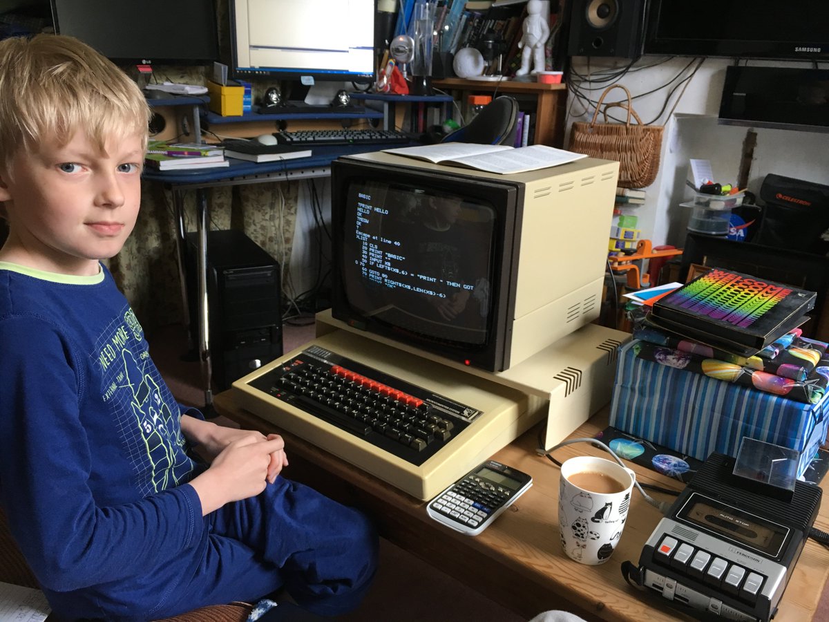 [the mummy] Presents?  What presents?  'Twas ever the case that he ignores them in favour of his computer.  In this case, the computer is one of the presents, at least.  Happy birthday to the dearest [not so little] SpaceBoy that ever coded a program. :-)