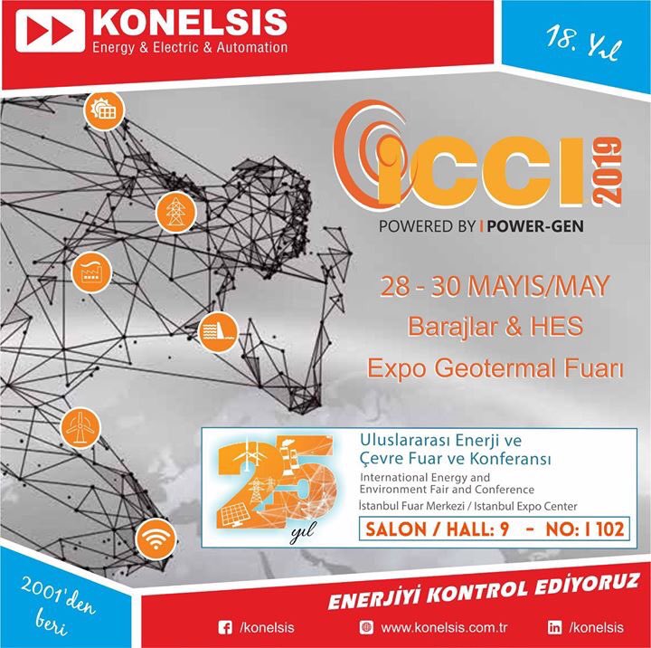 Konelsis's tweet photo. ICCI 2019 ,25.Uluslararası Enerji ve Çevre Fuarı - Barajlar ve HES Expo Geotermal Fuarına Son 2 Gün ! Tüm İş Ortaklarımız ve Dostlarımız Davetlidir. https://t.co/wJgwQXQdkU