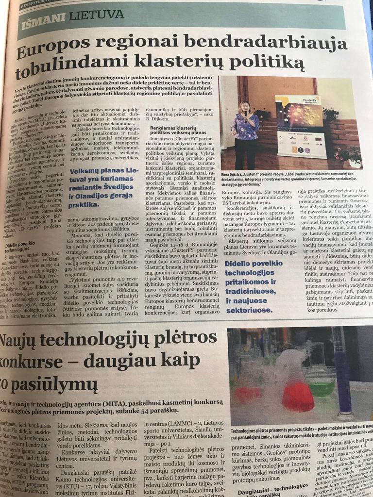 <a href="/ClusterFY_eu/">ClusterFY</a>
in Lithuanian newspaper "Business News"
mita.lrv.lt/lt/news/view_i…
<a href="/interregeurope/">Interreg Europe</a>  #cluster #innovation