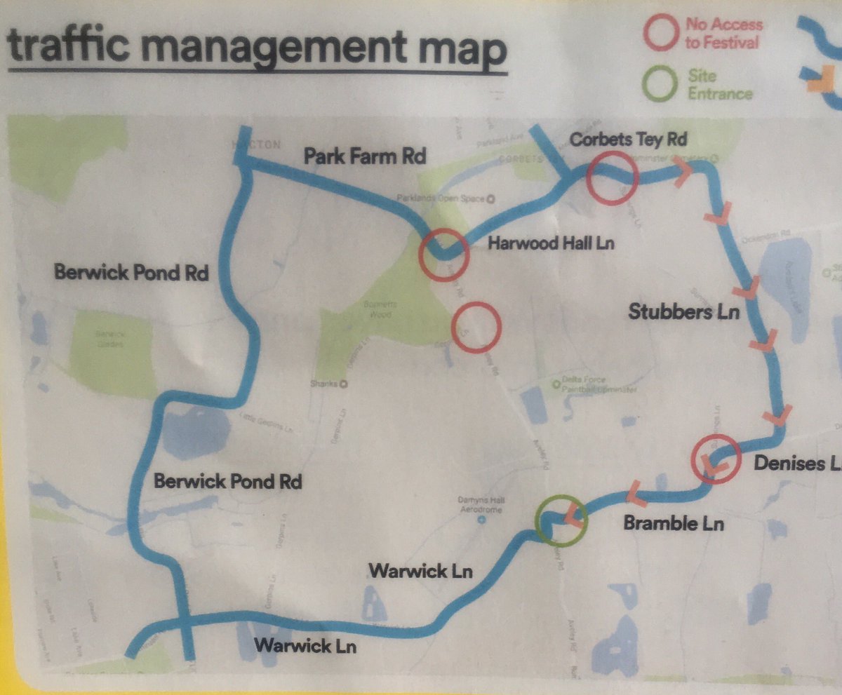 LondonTrafficW1's tweet image. We Are Festival Upminster taxi pick up and drop off information 
#FSTVL