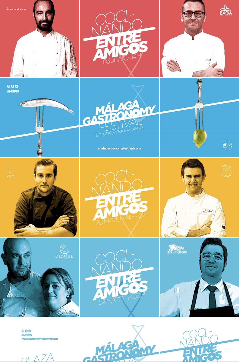 Mal de todo no hemos arrancado este <a href="/MLGastrofest/">MálagaGastronomyFest</a> 2019 😎

28MY ~ Kava + Taberna de Miguel 
3 JN ~ Bardal + Bagá

Y el cierre en Matiz y en plaza... este año invitamos a algunos amigos que están por aquí y que lo tienen muy claro > 🧠 + 👀= debates con fondo.

#MGF19 #CeA19