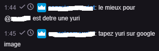 MonsieurPeluche's tweet photo. Nouveau partage de screens de #Modération sur #Twitch, avec aujourd'hui de la pub et des propos étranges 🤔
Le #BalanceTonViewer du jour est gentillet, mais ça ne sera pas toujours le cas, car modérant principalement chez des femmes, elles subissent beaucoup sur internet... https://t.co/M8ZlSafya5
