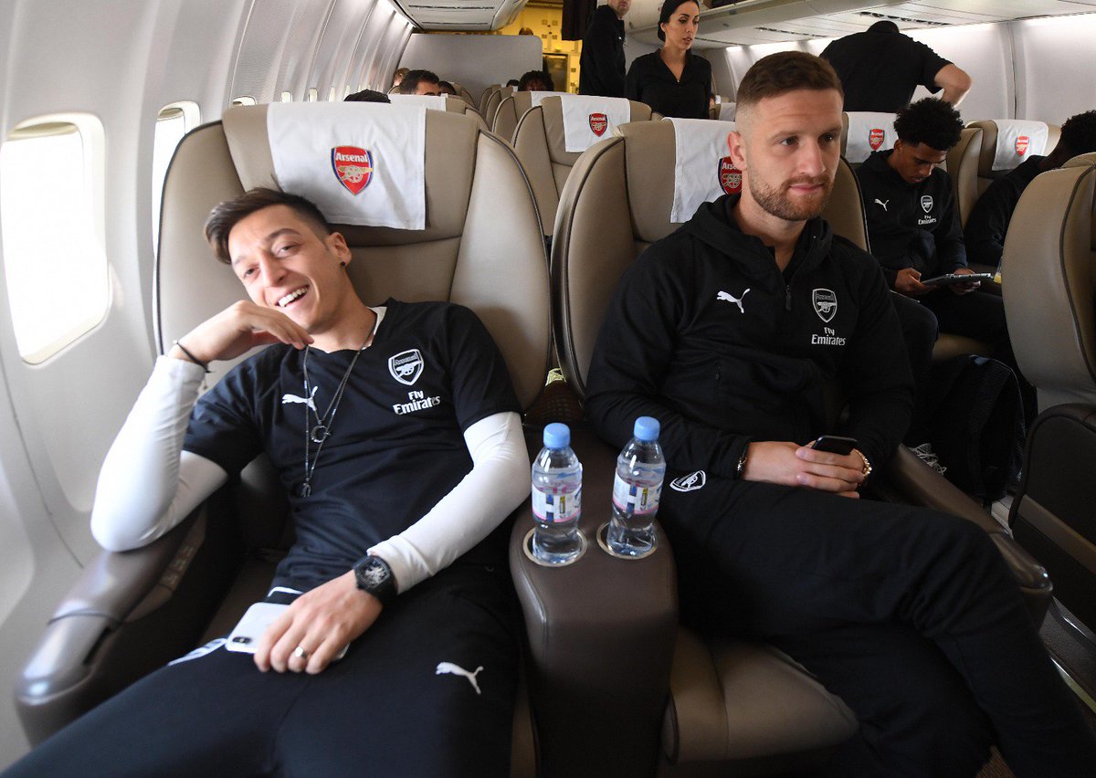 M10's tweet image. Next stop #UELfinal in Baku! ⚽✈🇦🇿 4 days to go Gunners!!! ❤ #M1Ö #YaGunnersYa #WeAreTheArsenal
