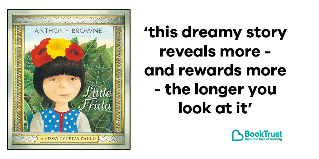 Booktrust's tweet photo. Our #BookOfTheDay is the absolutely beautiful #LittleFrida by Anthony Browne - it's a gorgeous look at the childhood of this iconic artist, and plenty of children will be able to relate to its themes: https://t.co/2Vj2jP5gvd @BIGPictureBooks https://t.co/JwbAEYYvDQ