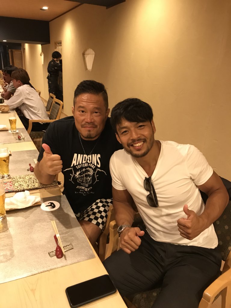 And yes, that is Takashi Sugiura in the background. Although Sugiura trained at the All Japan dojo, he never debuted there. He was the first person to debut for Noah, which he did in December 2000.
