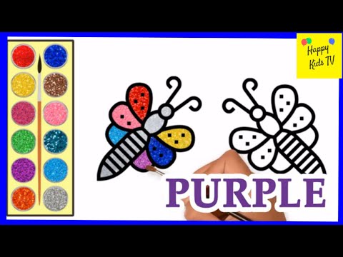 youtube.com/watch?v=rHufCB… Glitter Butterfly Colouring &amp; Drawing | Learn Colors for Kids, Toddlers | Happy Kids TV– Glitter Butterfly Colouring &amp; Drawing | Learn Colors for Kids, Toddlers | Happy Kids TV