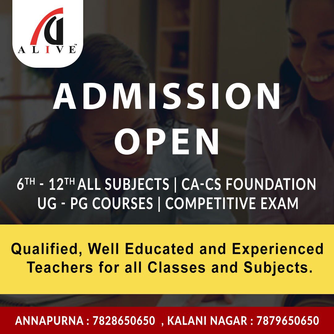 IndoreAlive's tweet image. Who you are tomorrow begins with what you do today join and unlock the door to achieve excellence.

Admission Open 2019

For Enquiry Call :
Annapurna : 7828650650,
Kalani_Nagar :7879650650 . 
#ALIVEINSTITUTEINDORE #DAVV #learning #education #school #success #motivation