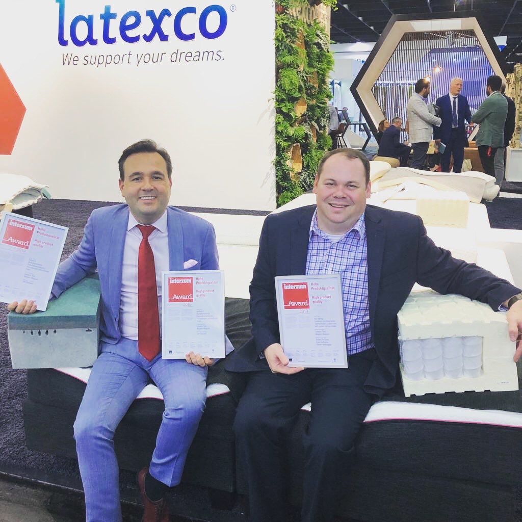 LatexcoU's tweet photo. Latexco’s triple crown 👑 #interzumawards2019 #interzum #awards #soulspring #flofomfr #aerfomfr #latexco #latexcous https://t.co/IeBE8gyqnK