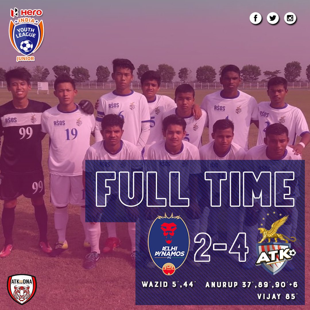 atk_dna's tweet photo. The colts made a terrific comeback tale with a terrific hat-trick from Anurup against @DelhiDynamos sealing the victory with 4-2 on scoreboard.
#atkdna #aamarbukeyatk #backthecolts #banglabrigade #HeroJuniorLeague https://t.co/R1OPEcfyFZ