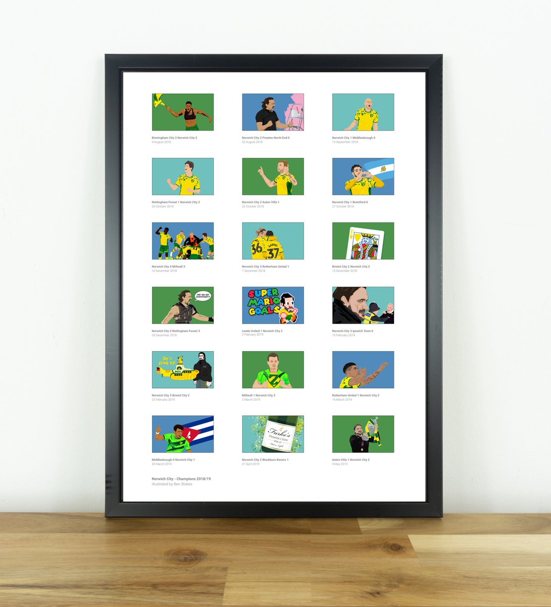 Rewind Norwich City (@rewindnorwich) on Twitter photo 👀 FREE #NCFC A3 Print Giveaway ⚽️
WIN these glorious illustrations of the Championship winning 2018/19 season by @RobotCanary for <a href="/AlongComeNodge/">AlongComeNorwich</a>.
Simply retweet for a chance. Winner announced on Friday 31st. #otbc 👀 FREE #NCFC A3 Print Giveaway ⚽️
WIN these glorious illustrations of the Championship winning 2018/19 season by @RobotCanary for <a href="/AlongComeNodge/">AlongComeNorwich</a>.
Simply retweet for a chance. Winner announced on Friday 31st. #otbc