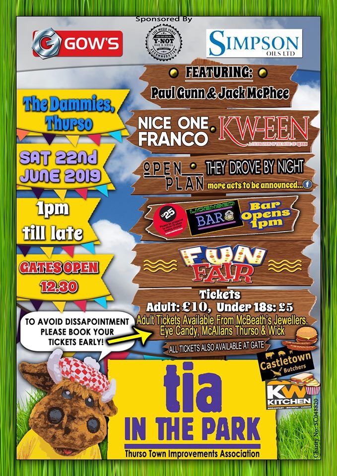 ThursoTIA's tweet photo. Just four weeks today and we’ll be getting ready to open the gates 🙌🏼 anyone see the Queen tribute act last night at the legion? Thurso’s own answer to to Queen, ‘KW-EEN’ will perform next month! #imsupportingTTIA #Thurso https://t.co/68G2P5rdlA