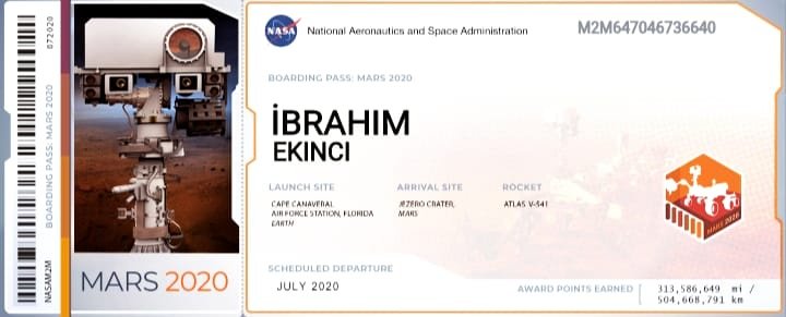 NASA adını Mars gezegenine göndermek isteyenler için 2020 yılında Mars yolculuğuna çıkacak uzay aracında bulunan çiplere isimlerinizi kaydedip Mars’a gönderiyor. #Nasa2020