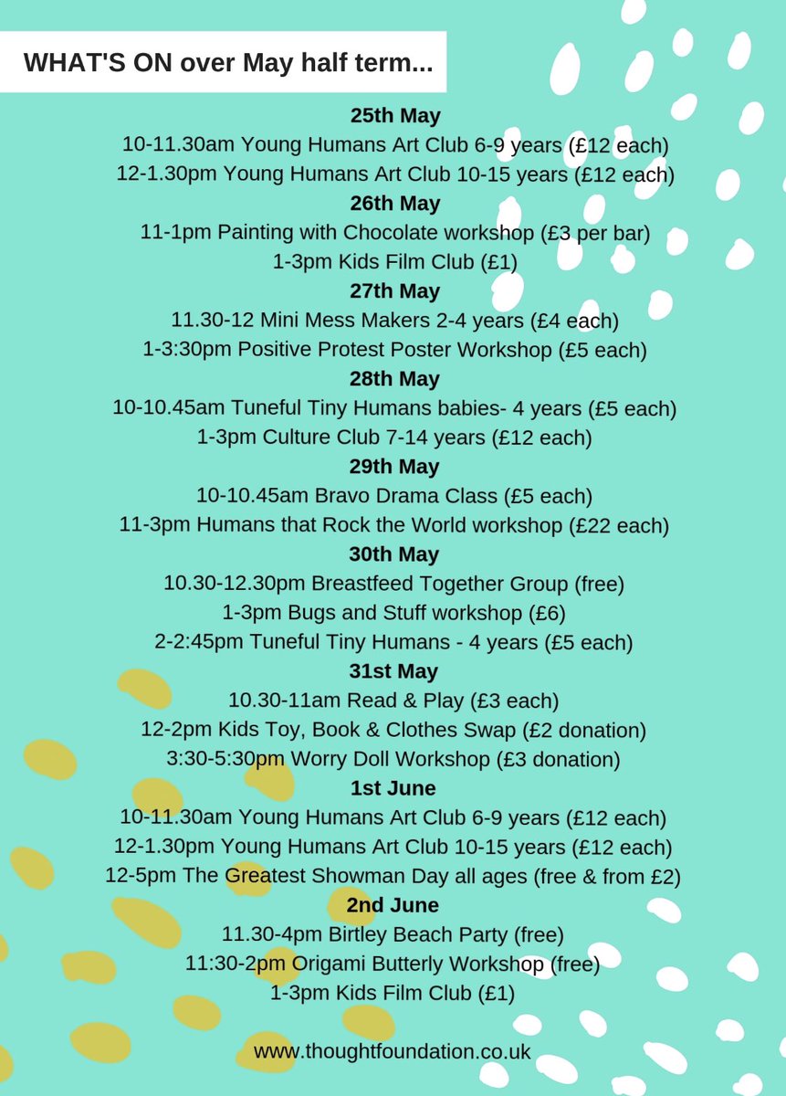 #halfterm 
#creativefamilies 
#thoughtfoundation