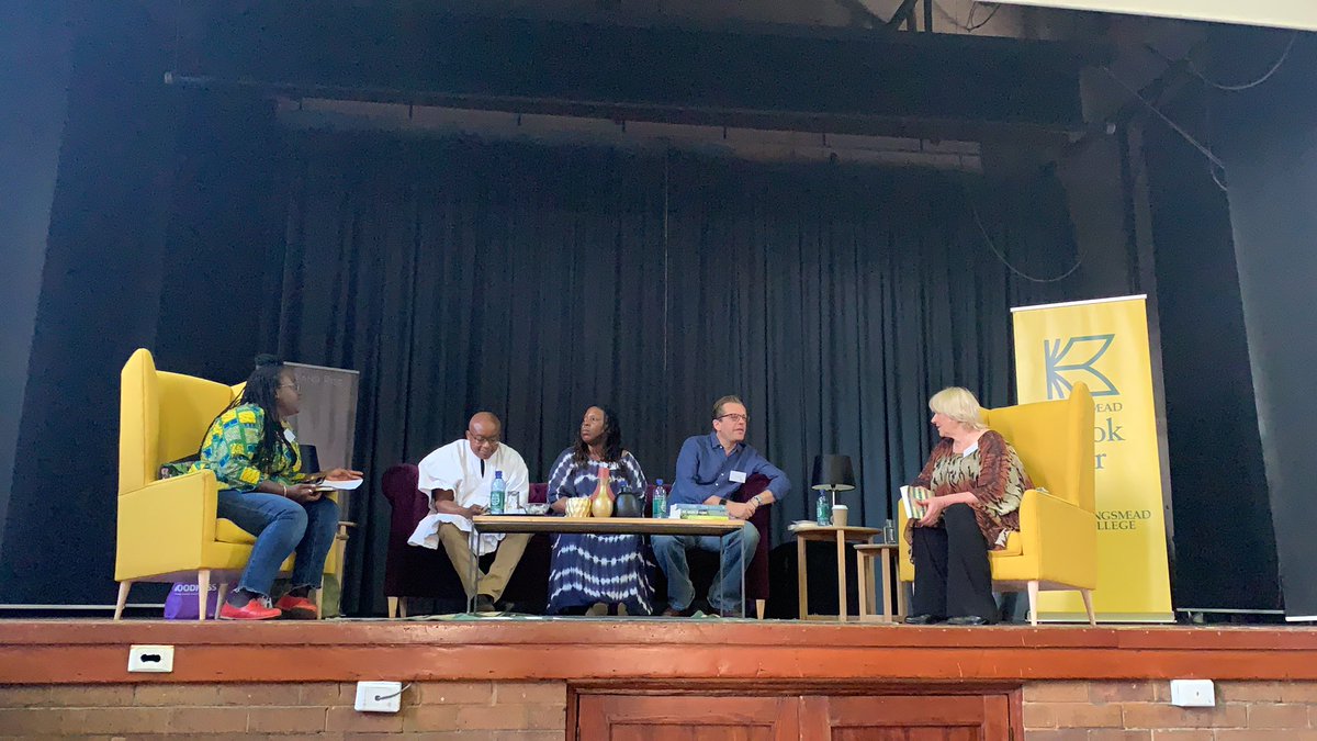 #KBF2019 panel "writing: The Sweet Sorrow" with <a href="/ekowduker/">Ekow</a>, Heather Morris, @CraigAHigginson <a href="/efemiachela/">Wanton Wonton</a>