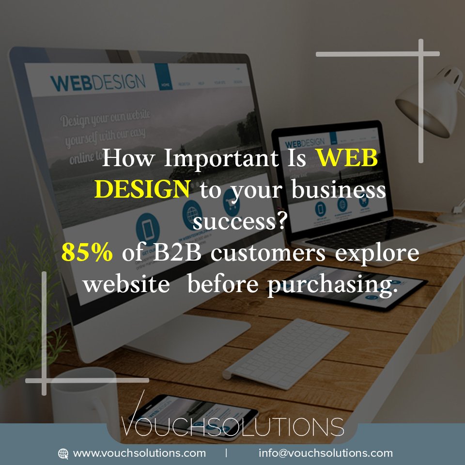 VouchSolutions's tweet image. How Important Is Webdesign to your business success? 85% of B2B customers explore the website before purchasing. If you don’t have a website and looking to build one, you have come to the right place. Contact VOUCHSOLUTIONS today.

#vouchsolutions #singapore #malaysia #India