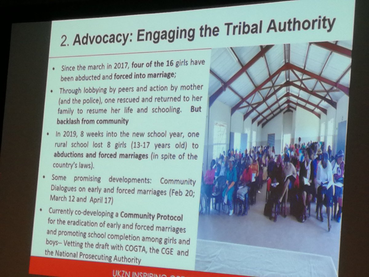 TheronLinda's tweet photo. Prof Lebo Moletsane argues powerfully for participatory, youth-led #resilience iniatives to end GBV in SA, including forced teen marriages #SAACAPAP @DrWekerle @Resilience_Team @CoEHuman https://t.co/Hluv1r1wgc