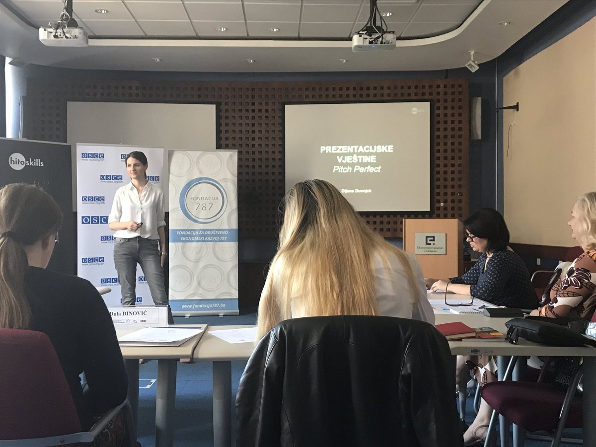 OSCEBiH's tweet photo. Today we continue our training for single moms enterpreneurs. We will talk about communication skills, and marketing and social media tools necessary to run a successful business. #EconomicDimension @Fondacija787 https://t.co/lsjpQ7KTQt