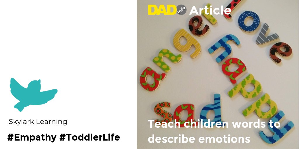 SkylarkLearning's tweet photo. @Skylarklearning we specialise in skills for learning, skills for life & we want to share this article in @dad_info from former teacher, Matt Morrisey on tips for teaching your children #empathy #behaviour #parenting #MyFirstEmotions #emotionaldevelopment https://t.co/YoFPD687p0 https://t.co/YXWtg1QtmU