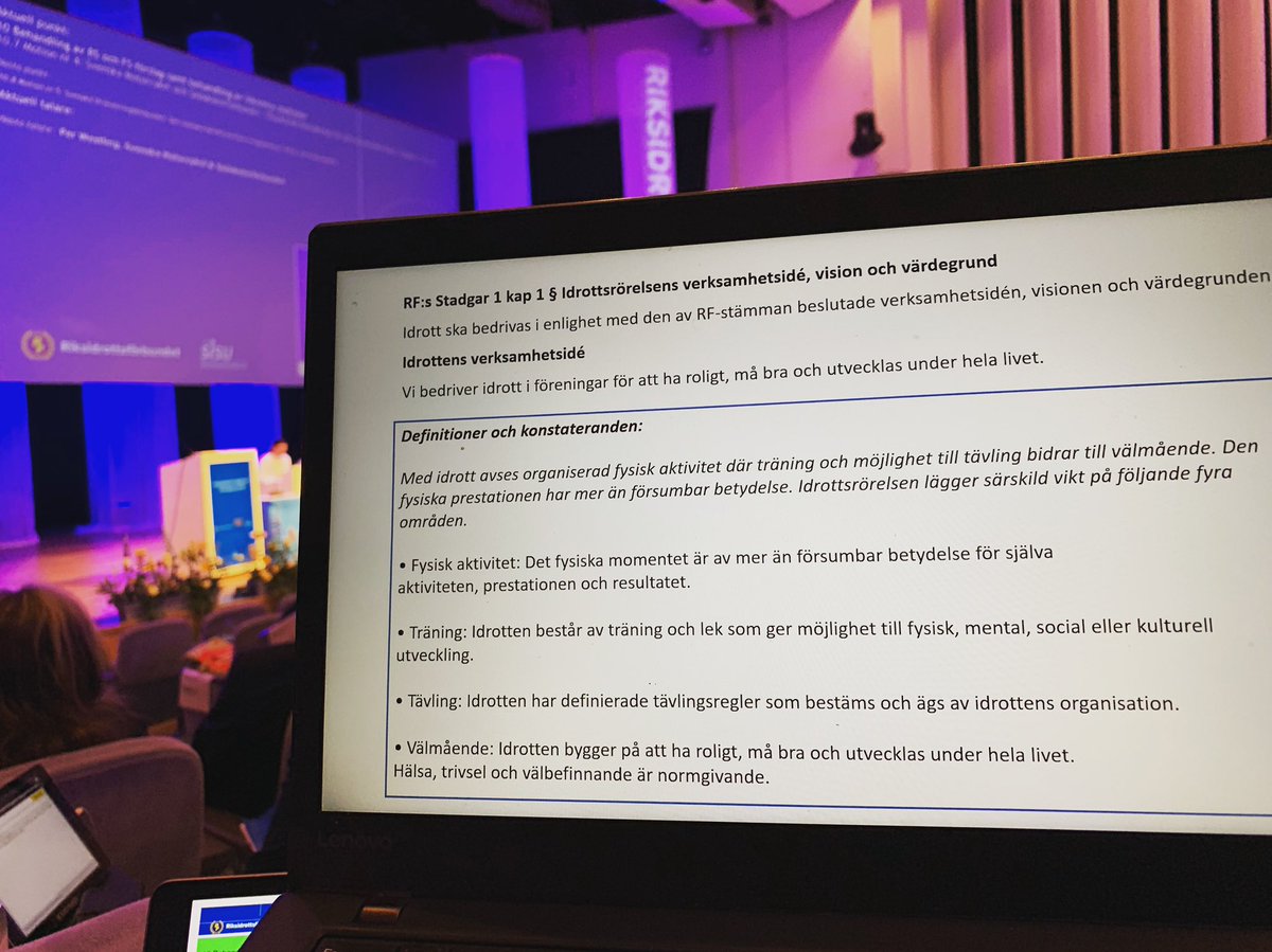 annaiwarsson's tweet photo. Lägg ut, lägg ut! Idrottsrörelsen har enats om en ny definition av idrott. Det går bra nu! #RIM19 #RIM2019 https://t.co/N19xczG43u
