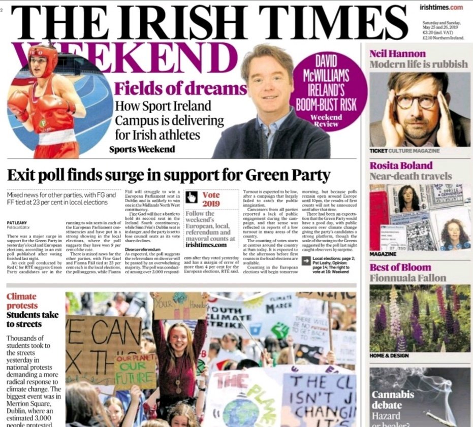 gold_lgold's tweet photo. Waited a long time for a newspaper front page like this.

🌍💚Planetary survival has finally become a defining electoral issue. 🌍 💚Imagine that.

#FridaysForFuture #ClimateEmergency is going nowhere #GreenWave https://t.co/bOJZyA0PU0