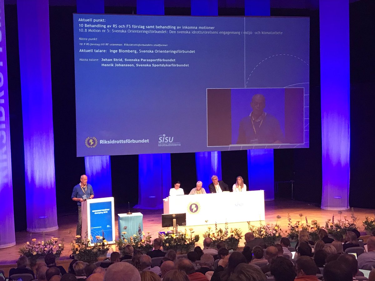 Miljö- och klimatarbete, idrottens nästa utvecklingsresa 👍🏼😊. <a href="/blomberg_inge/">Inge Blomberg</a> <a href="/SaraRichert/">Richert Sara</a>  #RIM19