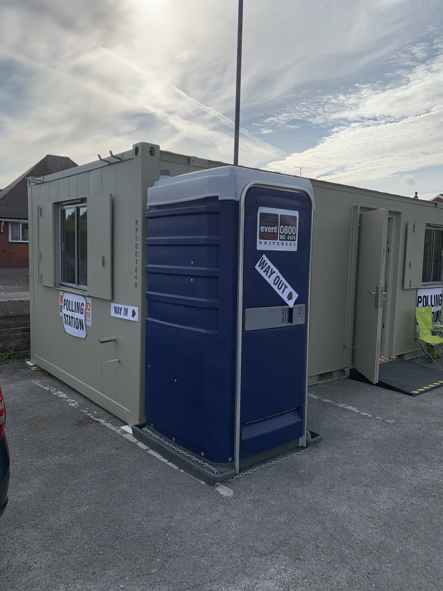 Our voting station on Thursday. This is about right for British politics. Our votes go into the toilet and they then put their hands in the mire to take the ones that suit them !!