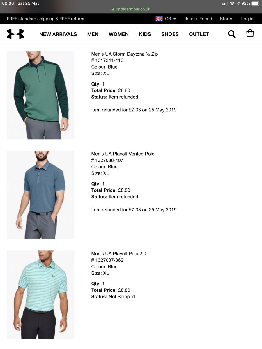 ⁦@UnderArmourUK⁩ Why have you not refunded me the VAT on my items, and what about the items that are not shipped but also not refunded ? What an absolute shambles