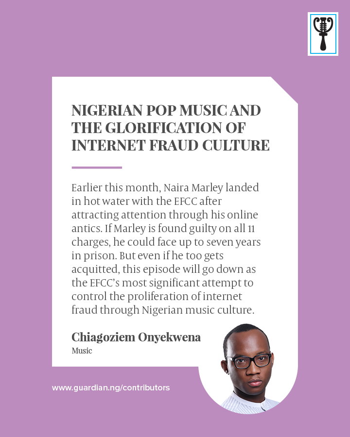 GuardianNigeria's tweet image. Pick up a copy of The Guardian as Chiagoziem Onyekwena looks at how Nigerian music has had a complicated relationship with internet fraud and why it will have another one after the noise from the arrest of Naira Marley has died down.
#InternetFraud #Fraud #Nigeria #MusicIndustry