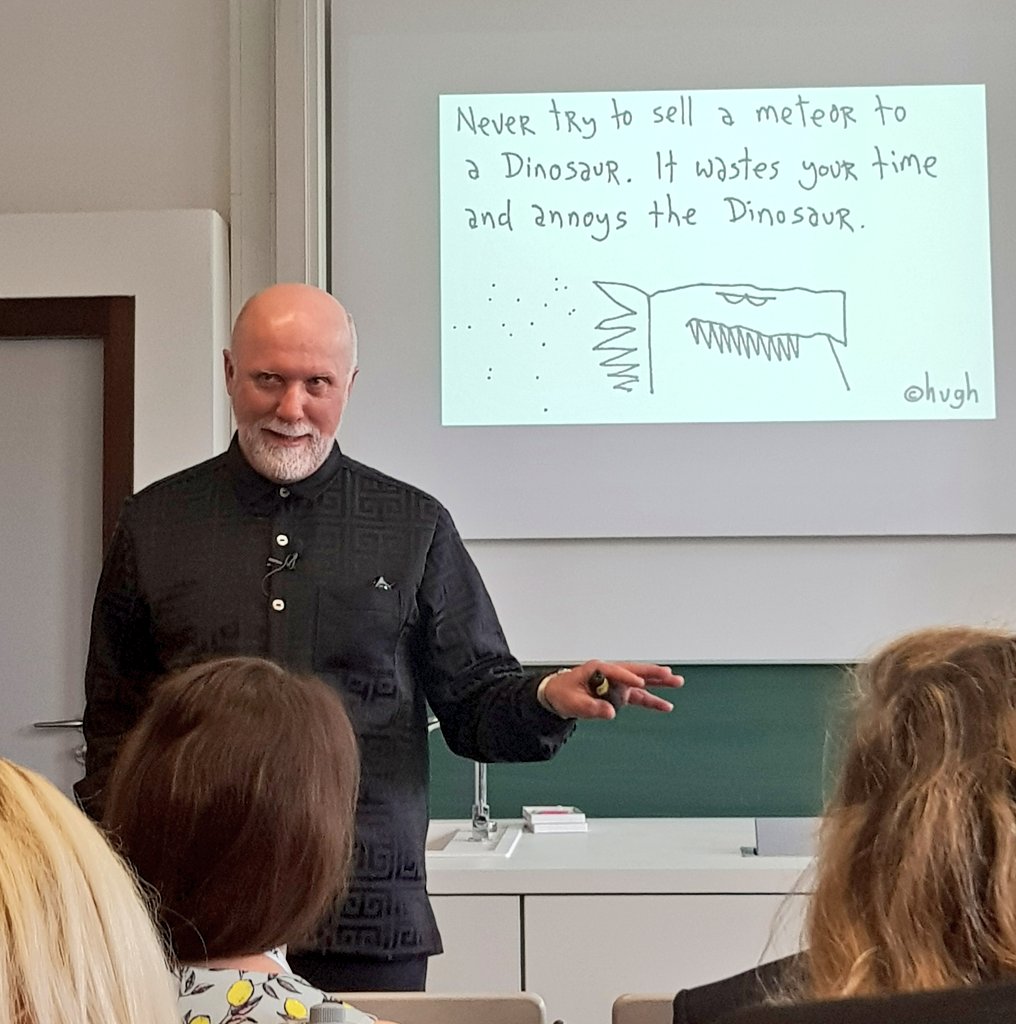 Never try to sell a meteor to a dinosaur. It wastes your time and annoys the dinosaur. 😁🦕
#HRInnoDay19