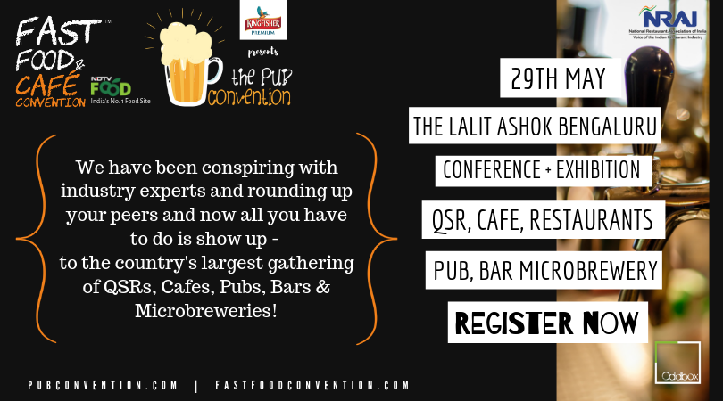 fastfoodcafecon's tweet photo. Block the 29th of May and join the community at The Fast Food & Cafe Convention and The Pub Convention @ The LaLiT Ashok, Bangalore! Register here: https://t.co/6pWyvtMDua
#ffcc2019 #restaurants #qsr #fastfood #cafe #conference #hospitality https://t.co/nCUeI5PQeg