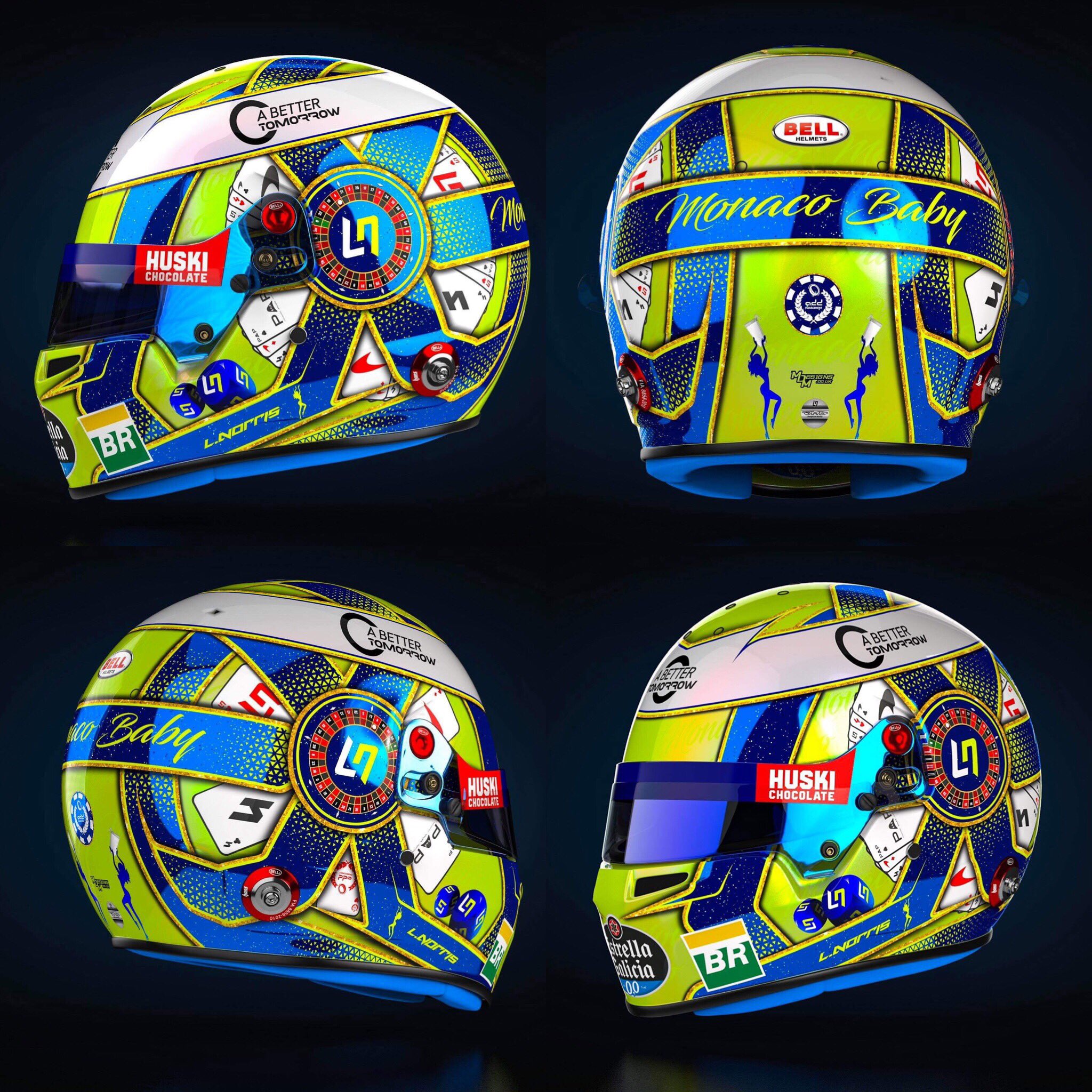 MDM Designs on Twitter "Monaco Chrome Special Helmet for LandoNorris