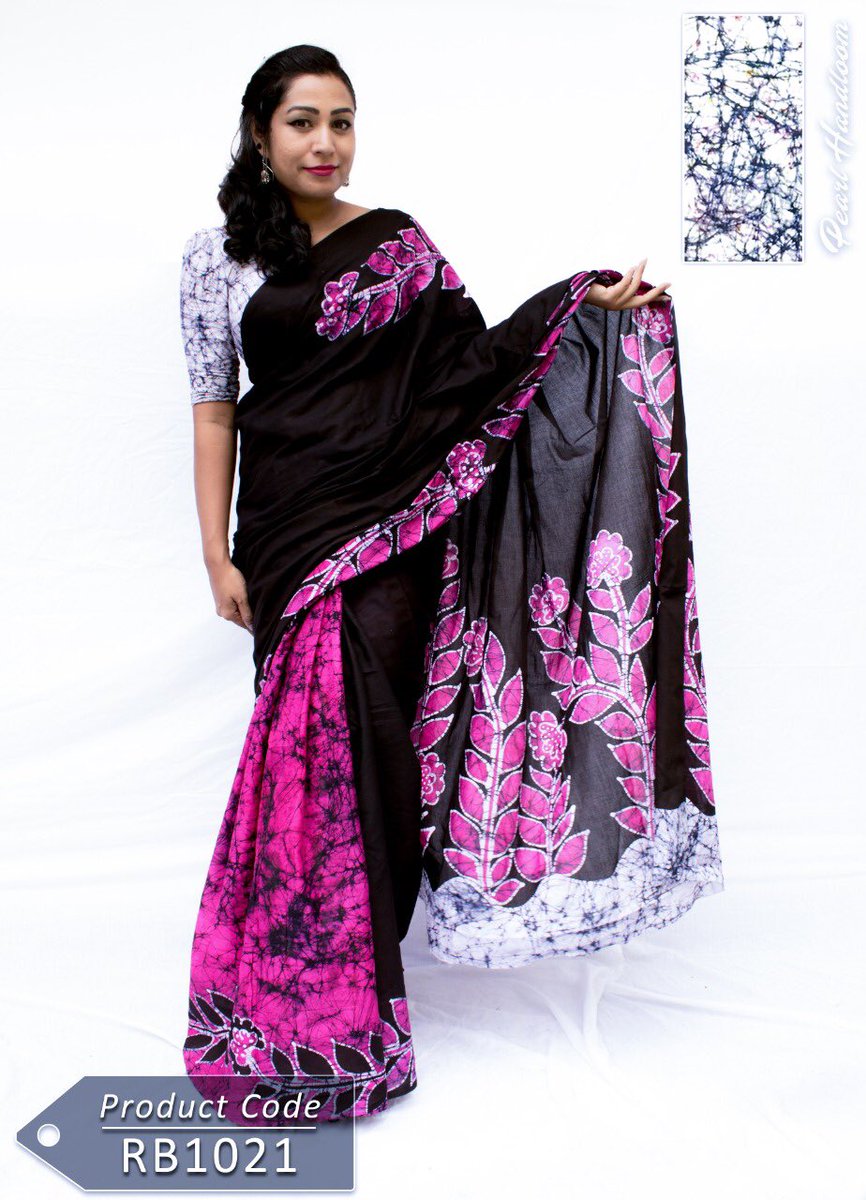 PearlHandloom's tweet photo. Fully Cotton Batik Sarees. Islandwide free delivery within a day.

Product info..

Work:- SL made Batik Saree

Fabric:- White Super Voile

Colour:- Black &amp; Pink

Colours may slightly differ base on lightning / devices you uses to view.

#PearlHandloom #LKA https://t.co/PJiXZzoN64