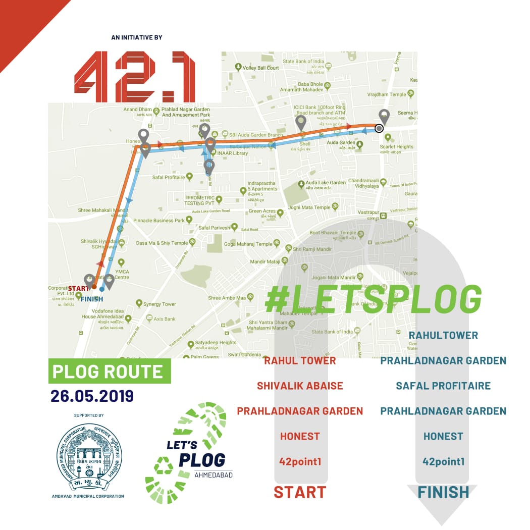 42point1 (@community42pt1) on Twitter photo Dear ploggers,
Here is the route to
JOG.STOP.PICK.PLOG
So, #Letsplog
<a href="/AmdavadAMC/">Amdavad Municipal Corporation</a> Dear ploggers,
Here is the route to
JOG.STOP.PICK.PLOG
So, #Letsplog
<a href="/AmdavadAMC/">Amdavad Municipal Corporation</a>