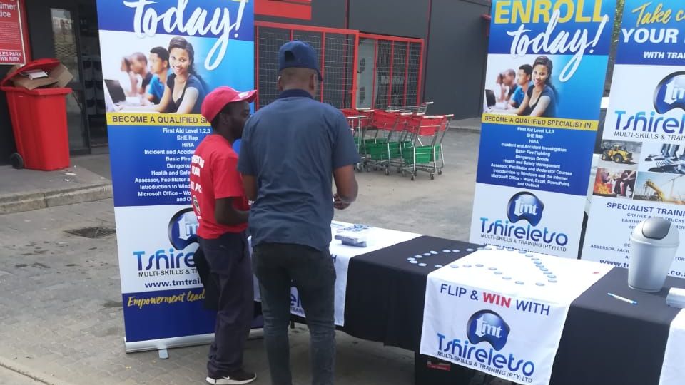 tshireletso_01's tweet photo. Considering upskilling yourself or your staff? Want to know more about health & safety in the workplace? Or looking for accredited training courses ?
Our team will be on site to answer all your questions this morning at the Blue Hills Build It.#tmtraining #reachingexcellence https://t.co/L0TRw8kqjg