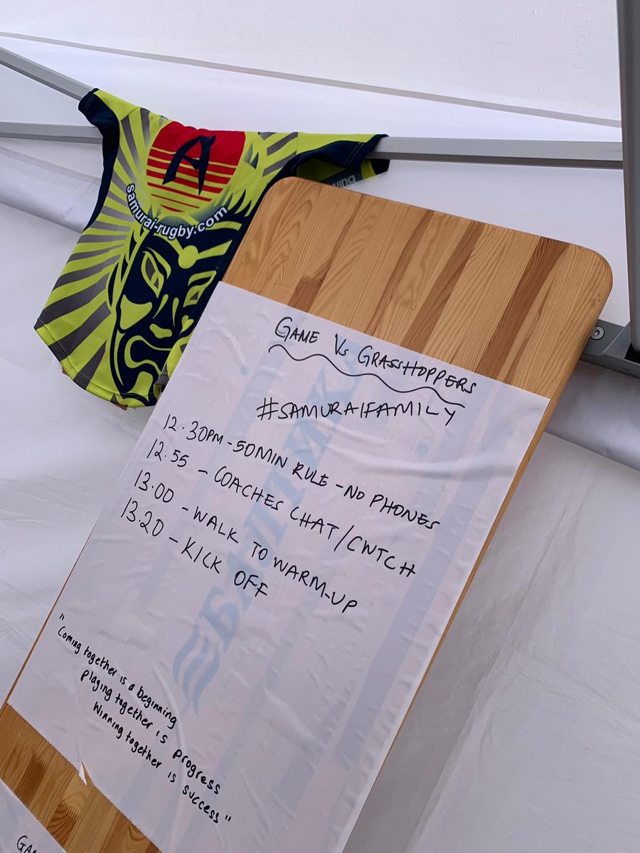 High-tech display of our pre-game protocol for 13:20 game vs <a href="/gcrugby/">GC Rugby</a>