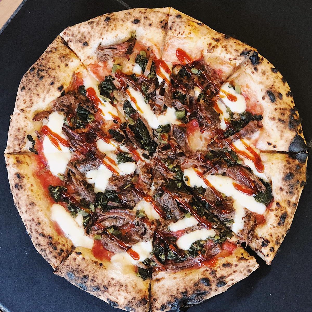 Wandercrust_LDN's tweet photo. Introducing a collab with our neighbours @StreetFeastLDN - the brilliant GOAT!
This is the Callalujah!
Tomato, Mozzarella, callaloo, jerk goat, chilli jam.
Serving all weekend at #modelmarket and then rolling onto @KERB_ #jamonrye. See ya there! โ๏ธ, โค๏ธ&๐ https://t.co/NtY8lkqGD1