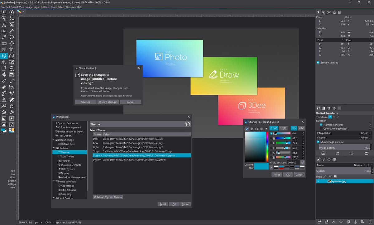 You are a pro? Working on 4k displays? This is how Skep will looks like 😀

#gimp #theme #4k #pro #ui #skep