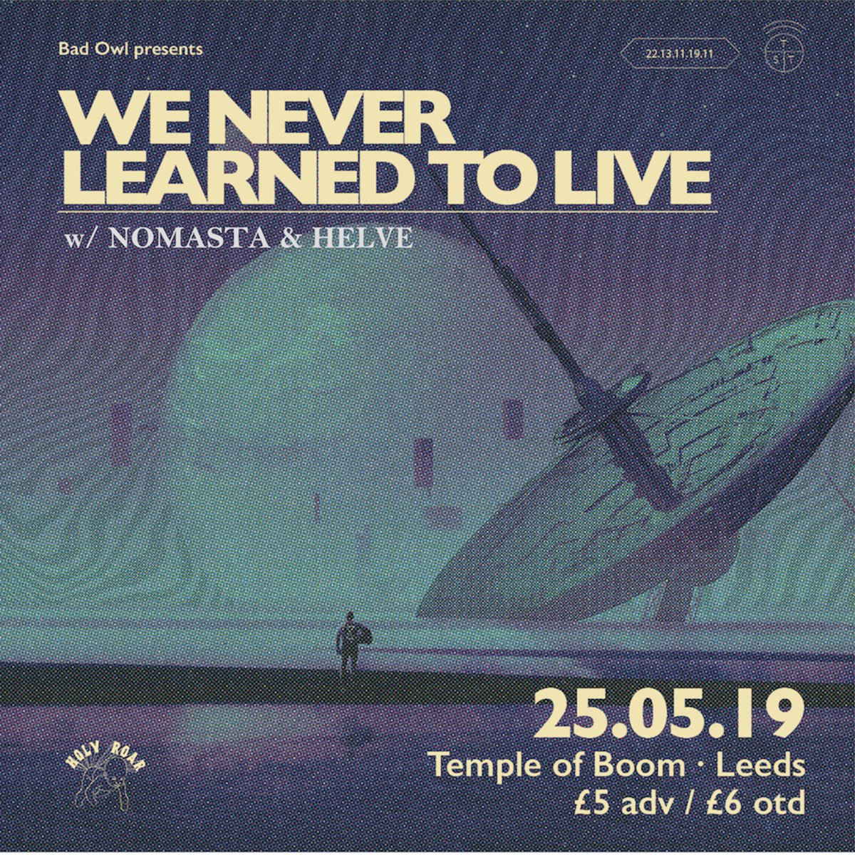 HAPPY GIG DAY, EVERYBODY!!!

Don't forget it's an early start at @templeofboomLDS tonight so make sure and plan your excited arrival accordingly.

7:05pm #Helve
8:15pm <a href="/nomastaband/">Nomasta</a> 
9:30pm <a href="/WNLTL/">We Never Learned to Live</a> 

facebook.com/events/3114334…

#PostMetal #PostHardcore #PostRock #Doom