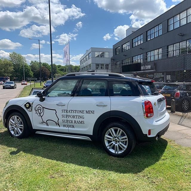 <a href="/stratstonemini/">Stratstone MINI</a>  Derby are showing their support for <a href="/dcfcofficial/">Derby County</a>  ⚽️

Who is heading to Wembley on Monday to cheer on the Rams? 🐏