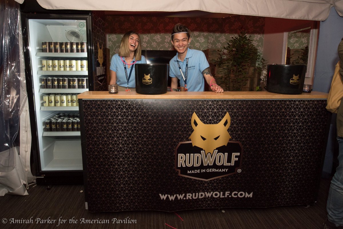 AmPav's tweet photo. Rudwolf brought the energy to Queer Night at #AmPav in its French debut! Running from meeting to meeting, feeling sleepy after back to back screenings, or exhausted from a night of partying... #Cannes2019 festival-goers got reinvigorated with #Rudwolf Energy drinks! #sponsored https://t.co/S4KCbA99Wl