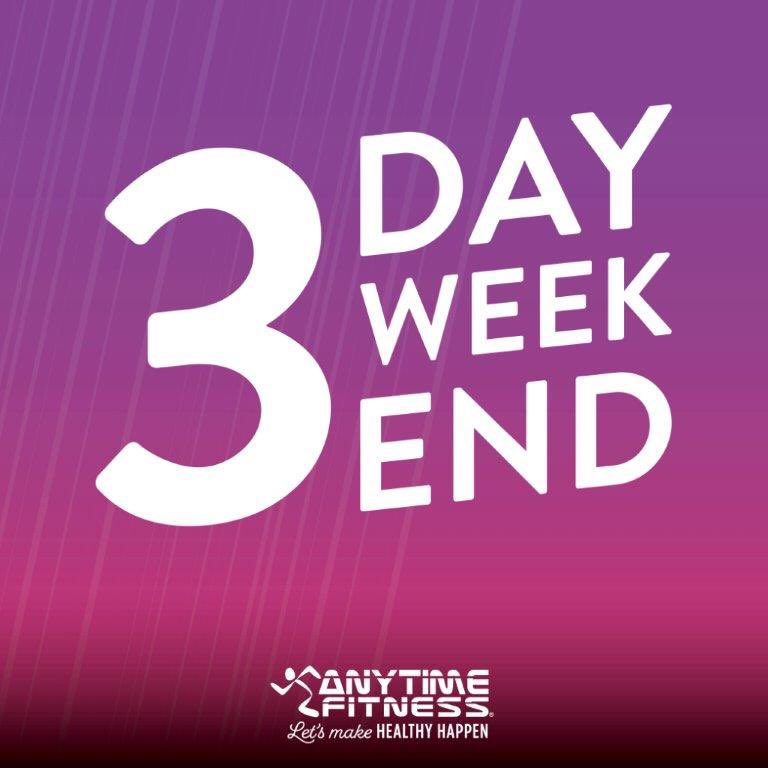 It’s a 3 day weekend!! Don’t forget even though it’s bank holiday we will be open! Enjoy your healthy 3 day weekend 😉