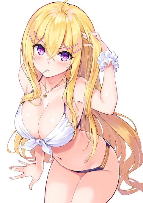#気温が高いので気が早いが水着絵が見たい
うちの子水着絵だー!! 