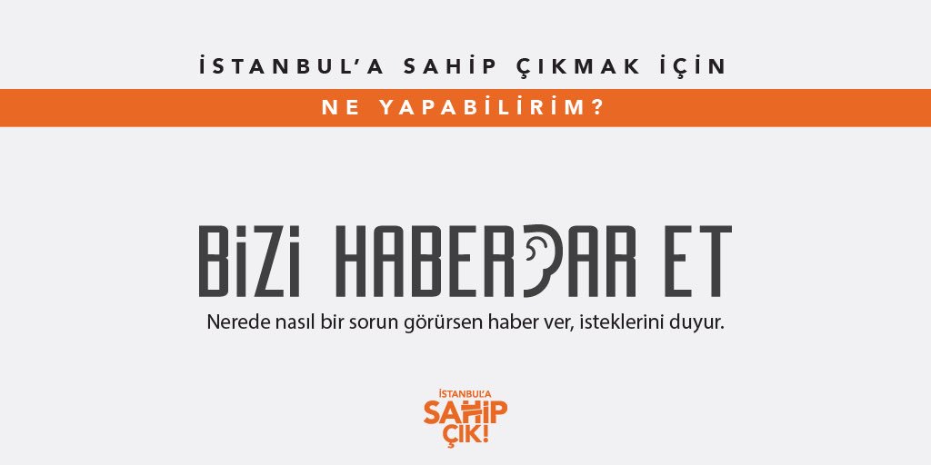 İstanbul’a sahip çıkmak ve sorunları duyurmak için iletişime geç! Çünkü İstanbul benim, İstanbul bizim, İstanbul hepimizin! #istanbulasahipçık