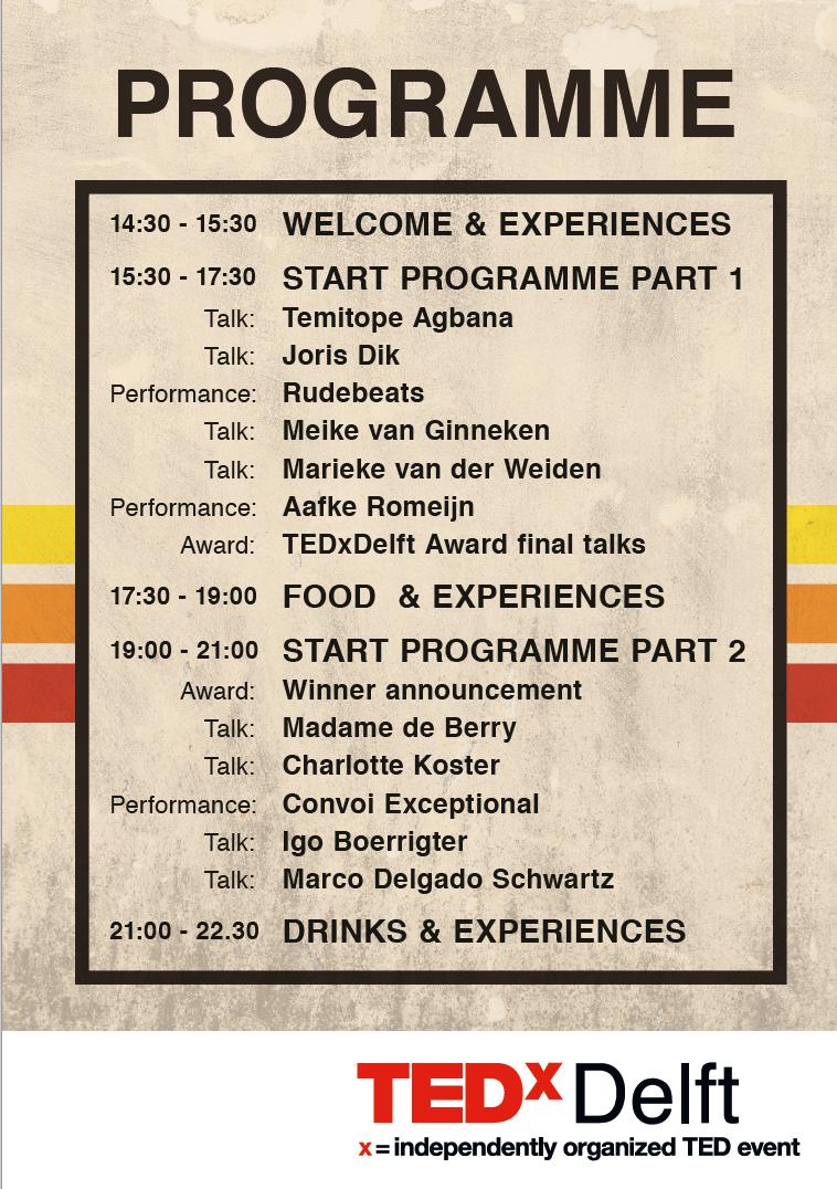 𝗣𝗥𝗢𝗚𝗥𝗔𝗠𝗠𝗘 #TEDxDelft 𝗝𝗨𝗡𝗘 𝟲
#RE_load 𝘙𝘌:𝘧𝘦𝘳𝘴 𝘵𝘰 𝘙𝘌:𝘵𝘩𝘪𝘯𝘬𝘪𝘯𝘨 𝘢𝘯𝘥 𝘙𝘌:𝘦𝘷𝘢𝘭𝘶𝘢𝘵𝘪𝘯𝘨 𝘵𝘩𝘦𝘵 𝘩𝘪𝘯𝘨𝘴 𝘸𝘦 𝘵𝘩𝘪𝘯𝘬 𝘸𝘦 𝘢𝘭𝘳𝘦𝘢𝘥𝘺 𝘬𝘯𝘰𝘸. 
tedxdelft.nl/ticket-sales/
#ideasworthspreading #TEDxDelft2019 #notingiswhatitlookslike