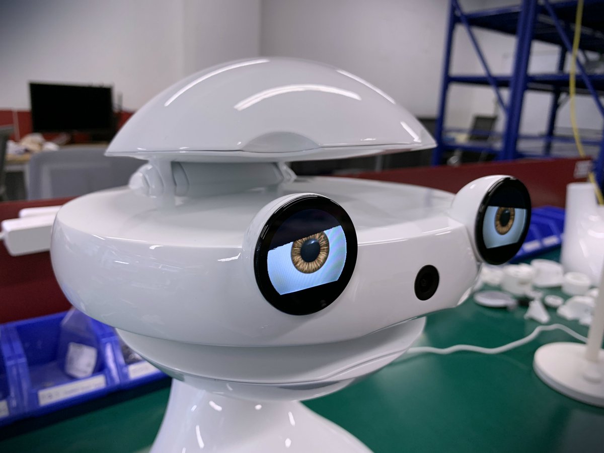 EMYSrobot's tweet photo. Great news for the #InternationalChildrenDay🏃‍♀️🤸‍♀️🤹‍♂️ 

The new and improved #EMYS prototype🤖 just assembled in China. Kids, keep your fingers crossed🤞 for a whole batch of them!

#robot #Shenzhen #kids #educationalRobot #languageLearning #languageTeaching #robotForKids https://t.co/71q2zLOGOd