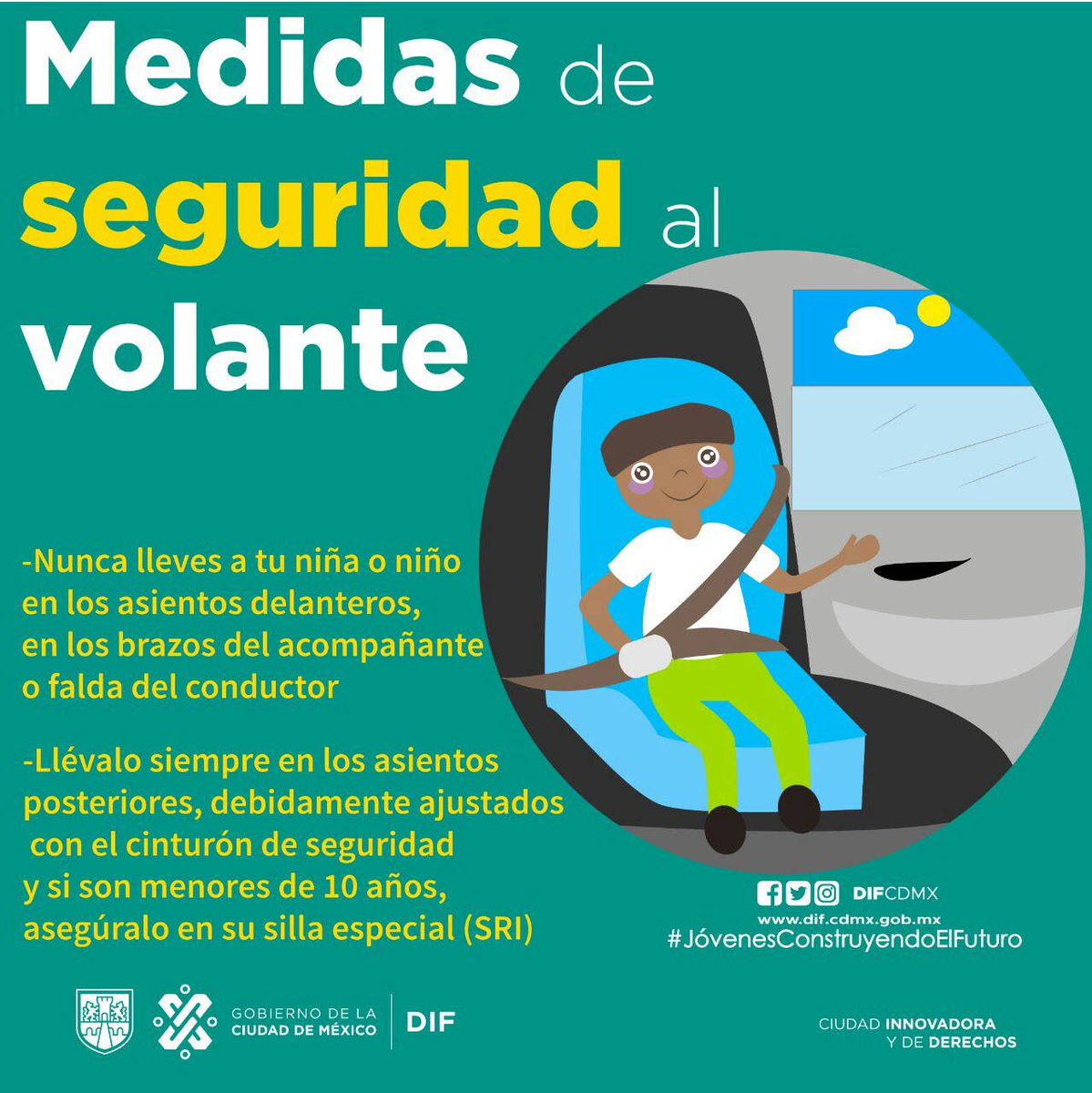 DIFCDMX's tweet photo. Al momento de tener un viaje con nuestras hijas e hijos es muy importante tomar precauciones para mantenerlos seguros. Te compartimos algunos #DIFTips https://t.co/nk1rL8klHc