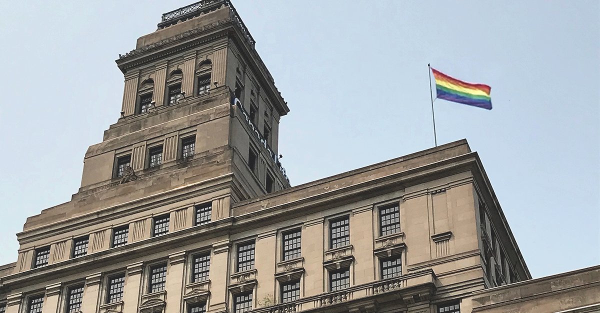 canadalifeco's tweet photo. Happy #PrideMonth! If you pass one of our head office locations across the country, you’ll spot pride flags in support of the LGBTQ+ community. #Pride2019 https://t.co/6y3U8gvODW