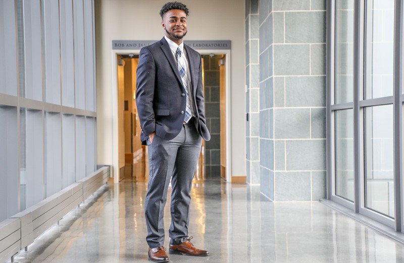 UDGlobal's tweet photo. #UDGrad2019 Nasir Wilson is the second student in @UDelaware history to receive a @PickeringProg Fellowship. He'll begin his graduate studies @AmericanU in the Fall.  https://t.co/vxU9mG3twZ #BlueHensForever https://t.co/21lSi0M864